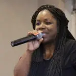 Sister Ester preaching at the Woman's Retreat 2018