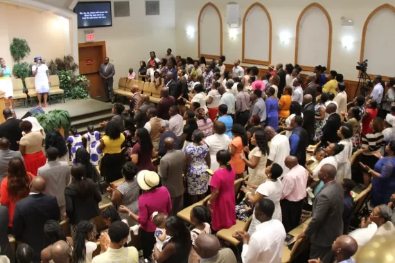 Sunday worship service